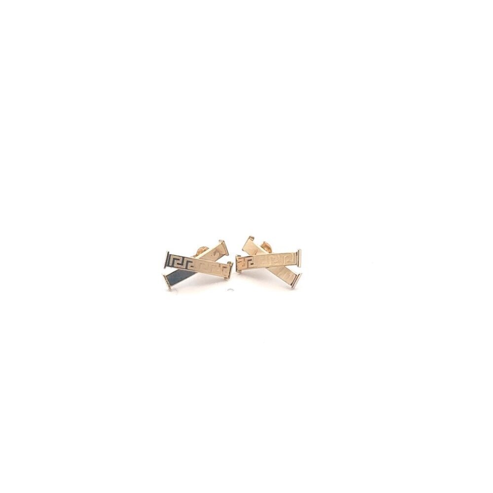 18K Gold Earrings Stud Post - Picture 4 of 9